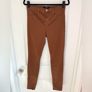 J Brand Super Skinny Jeans Burnt Umber Brown Size 30